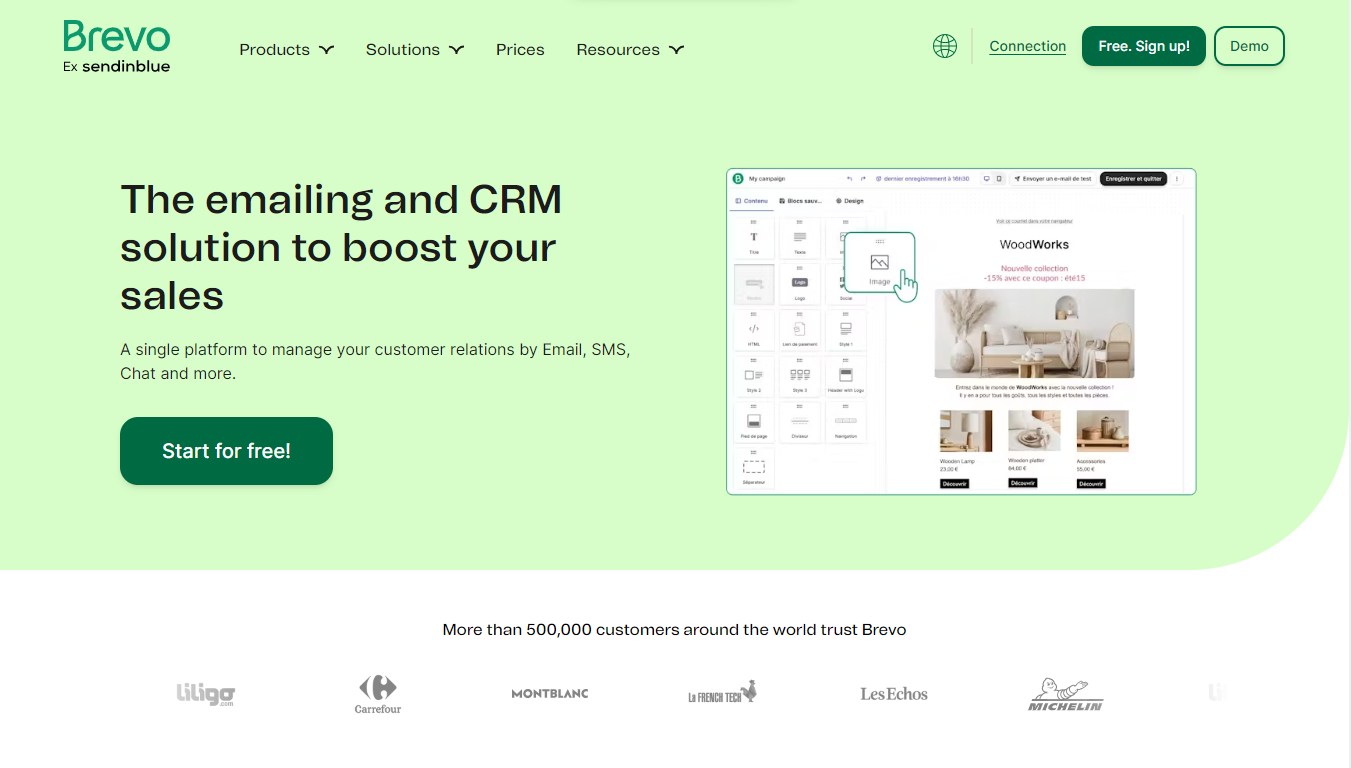 Brevo-Ideal for email & SMS marketing